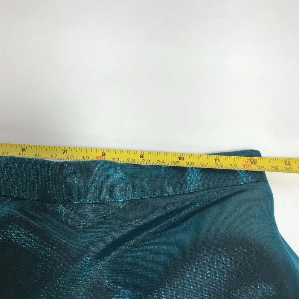 Eden Maids Teal Shimmer Two Piece Halter Maxi Dress Size 4